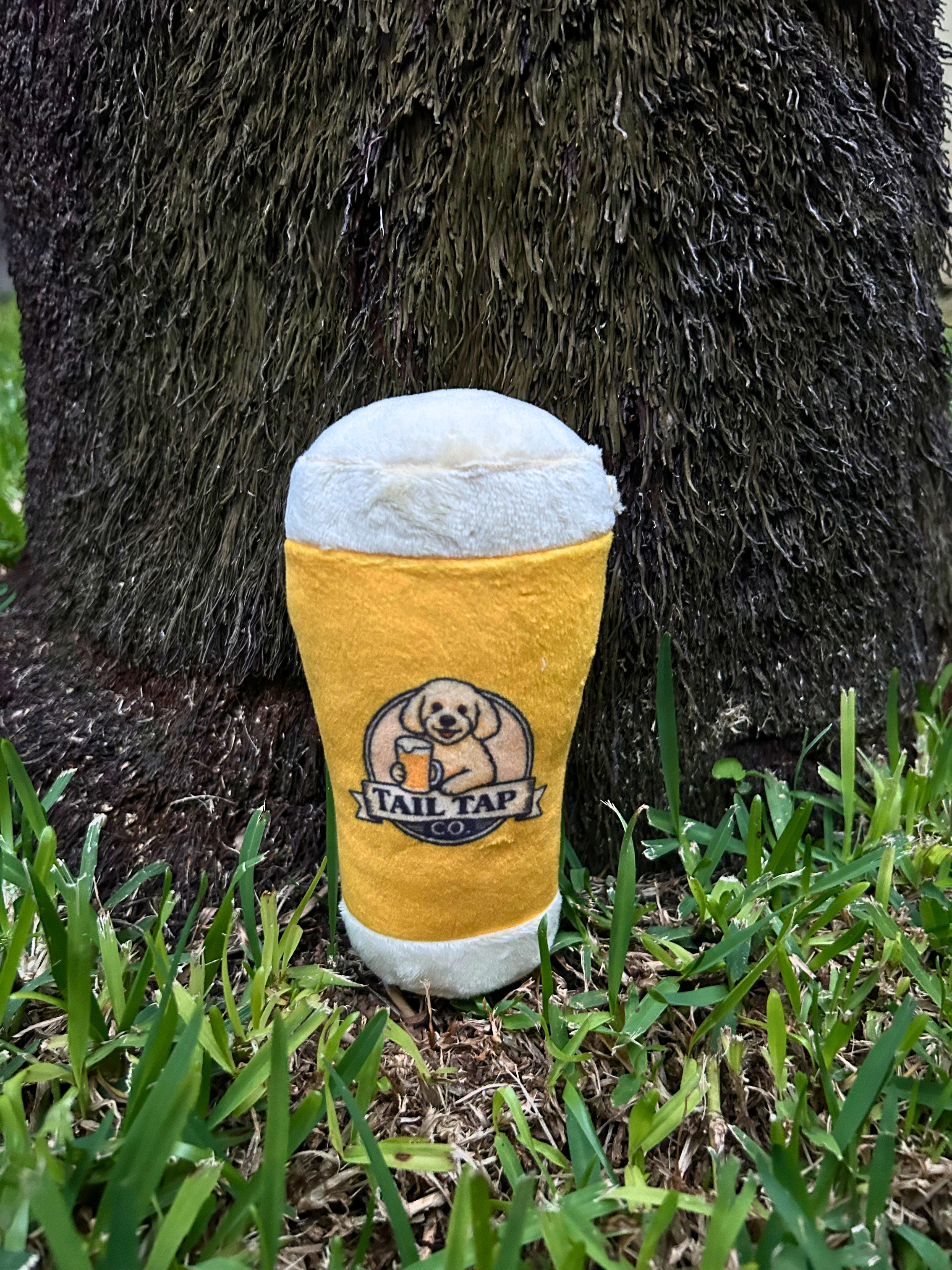 Plush Pot of Beer Squeaky Dog Toy
